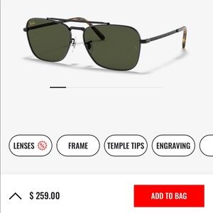 Ray-Ban Mens sunglasses caravan model